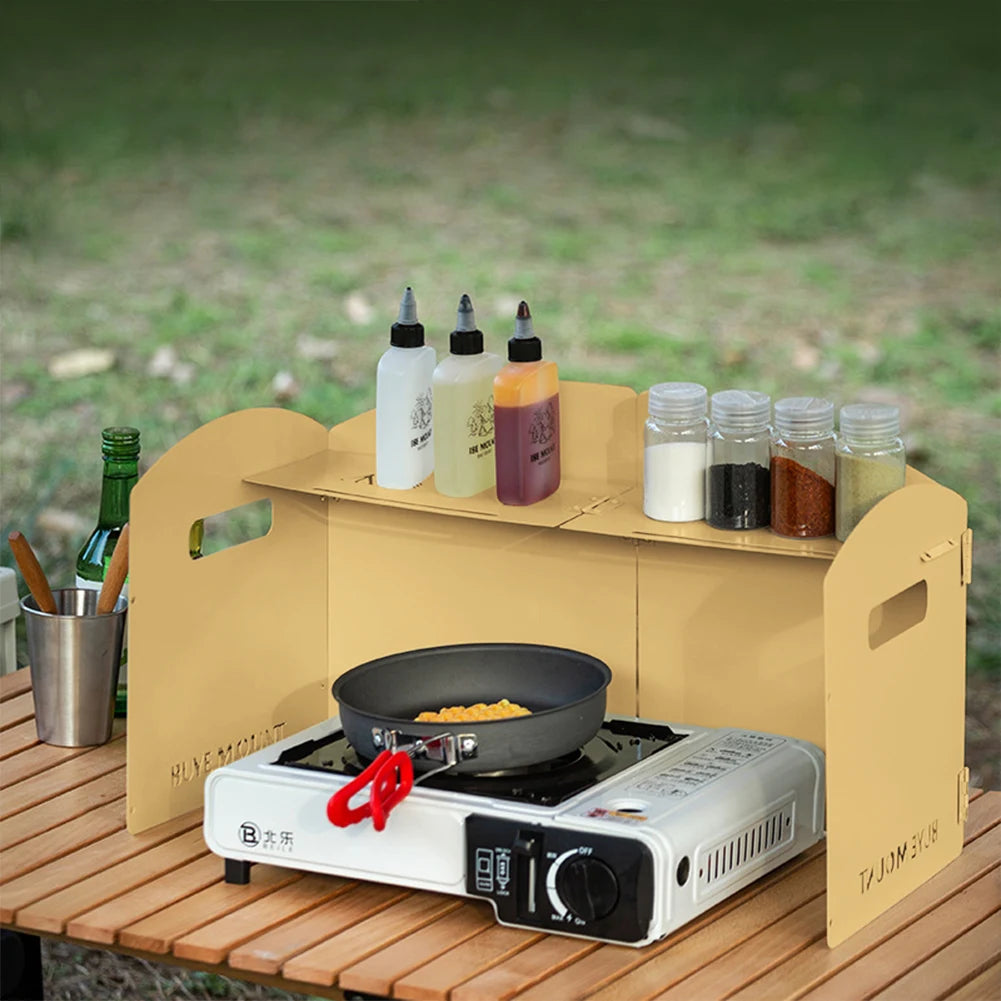 Foldable Gas Stove Windshield for Camping & BBQ