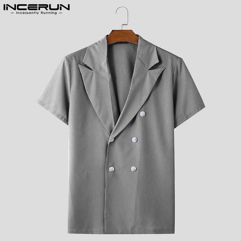 Men’s Striped Two-Piece Set