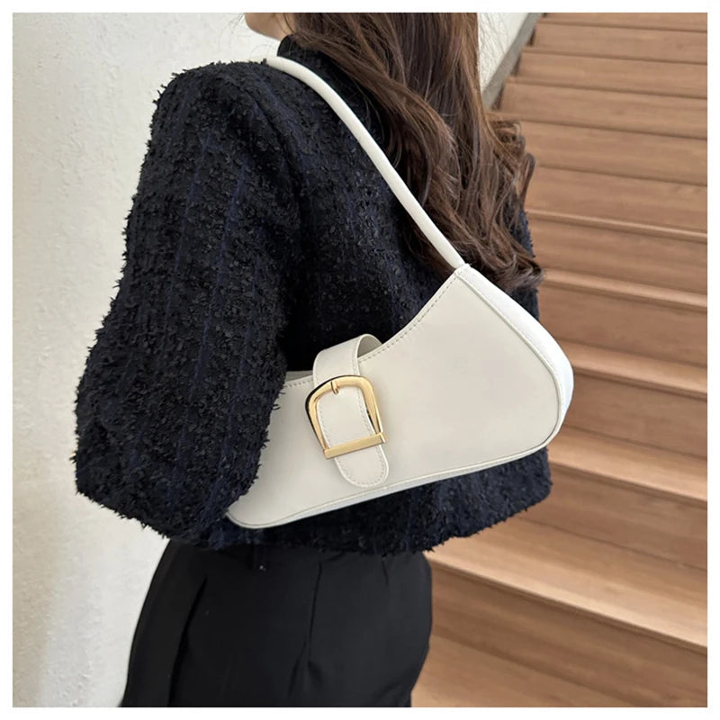 Women’s PU Leather Shoulder Bag – Vintage Soft Armpit Purse