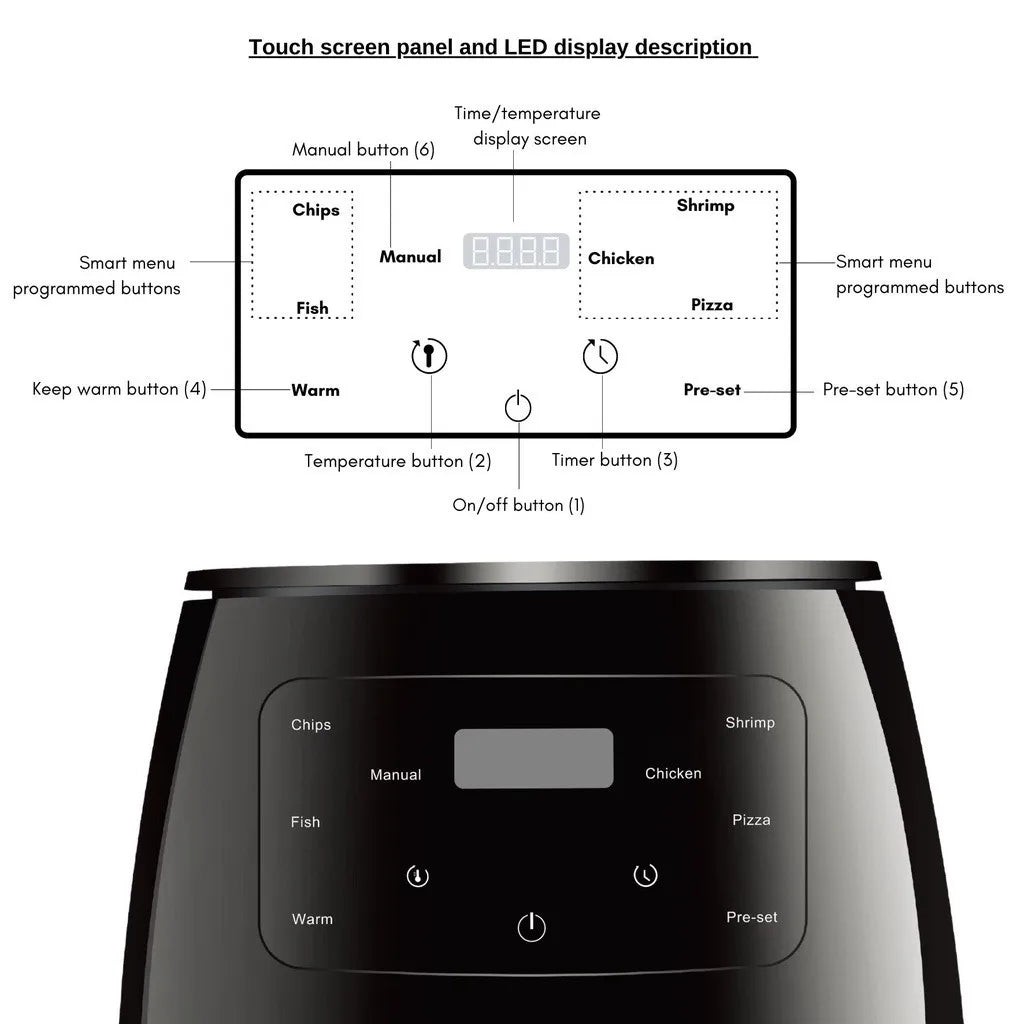 6L Air Fryer with Touch Screen