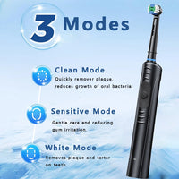 Rechargeable Rotary Electric Toothbrush – 8 Brush Heads