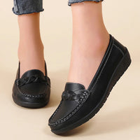 Women's Flat Shoes Fashion Outdoor Loafers For Women Comfortable Moccasins Genuine Leather Shoes For Woman Footwear