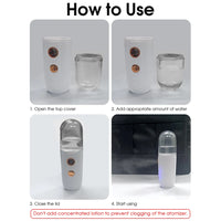 Mini Nano Facial Steamer – Portable Hydrating Mist Sprayer