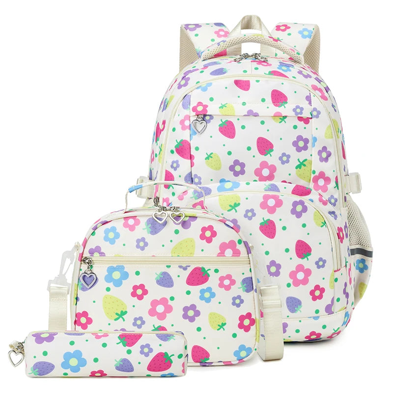Schoolbags for Primary School Girls, Fashionable Backpacks, Large Capacity Junior High School Students, Versatile Backpacks