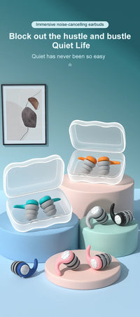 Soft Silicone Earplugs – Noise Canceling & Waterproof,
