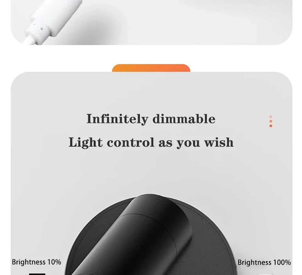 Xiaomi Youpin LED Lamp Household Magnetic Wall Lamp Wireless Rechargeable Movable No Punching Bedroom Bedside Reading Lamp NEW