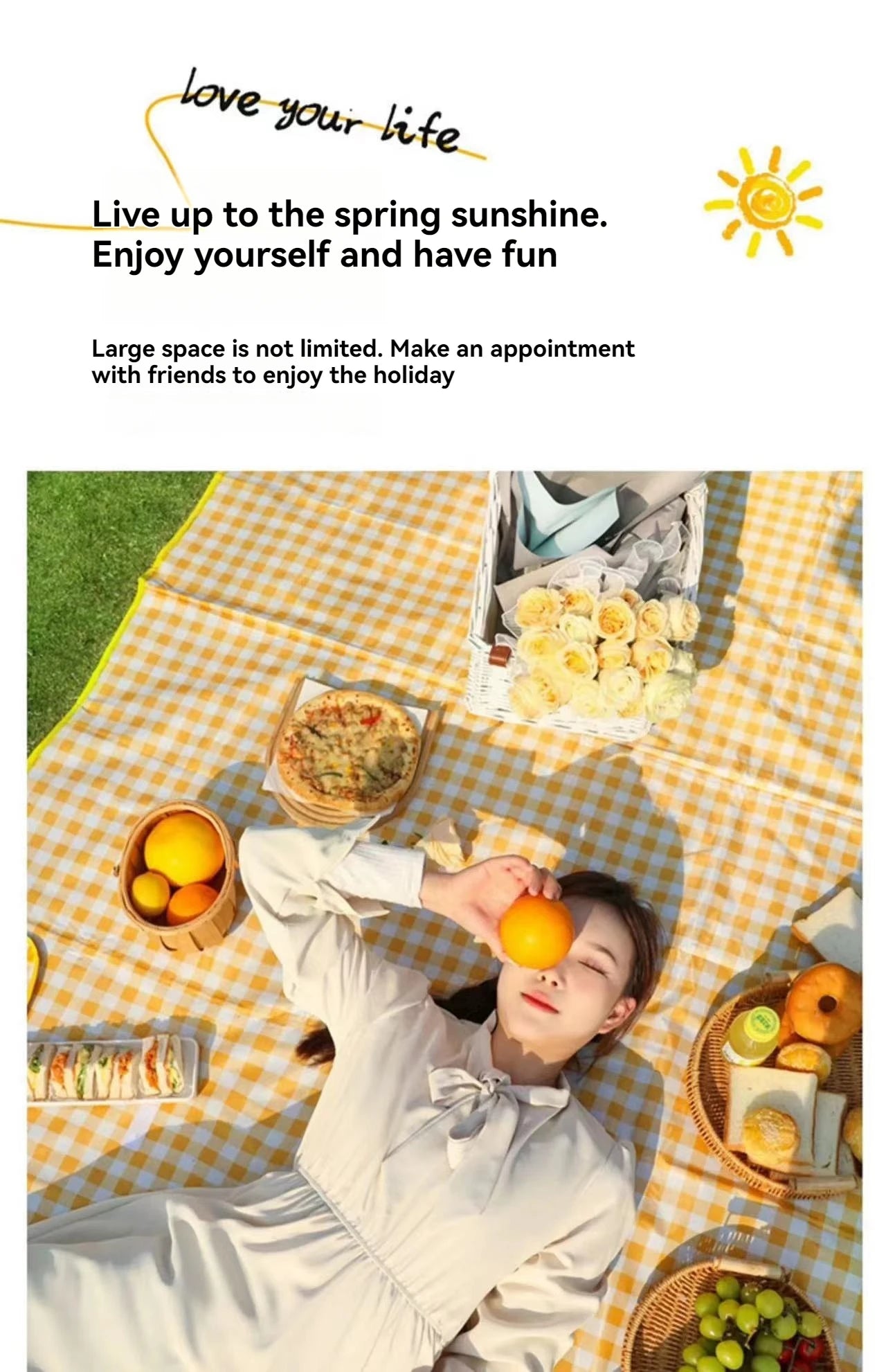 Picnic Mat, Moisture-proof Camping and Picnic Mat, Outdoor Waterproof Portable Beach Mat, Outdoor Spring Outing Mat