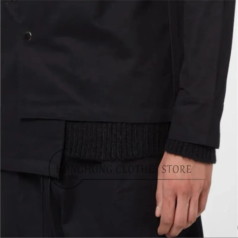 Custom Men’s Stand-Up Collar Jacket – Original Design