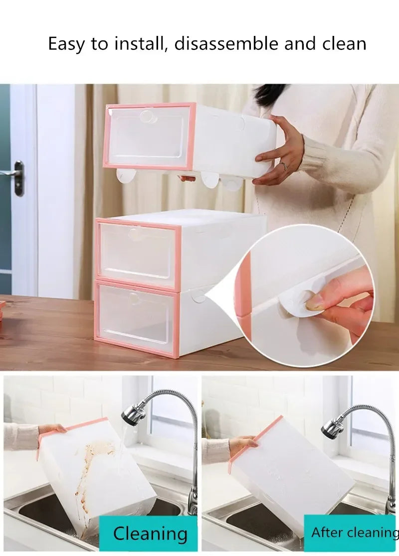 Transparent Drawer Shoe Storage Box – Ladies & Kids