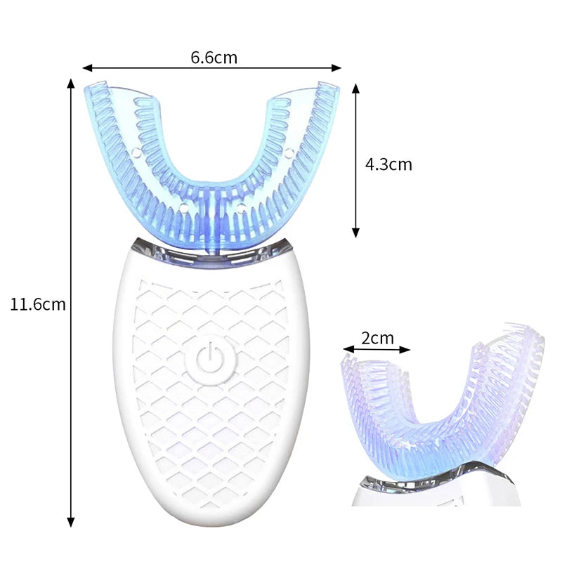 Soft Bristle U Shape Smart Teeth Whitening Waterproof Profesional Rechargeable Automatic Tooth Brush Set