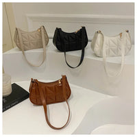 Vintage Fashion Versatile New Women's Bags Solid Rhombic High-End Texture Simple Generous Temperament Crossbody Shoulder