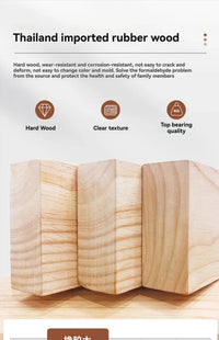 Stackable stool, modern dining table stool, natural wood, new Chinese style solid wood round stool