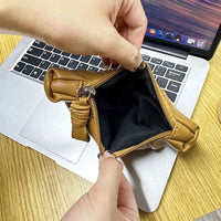 French Croissant Zipper Wallet & Makeup Handbag