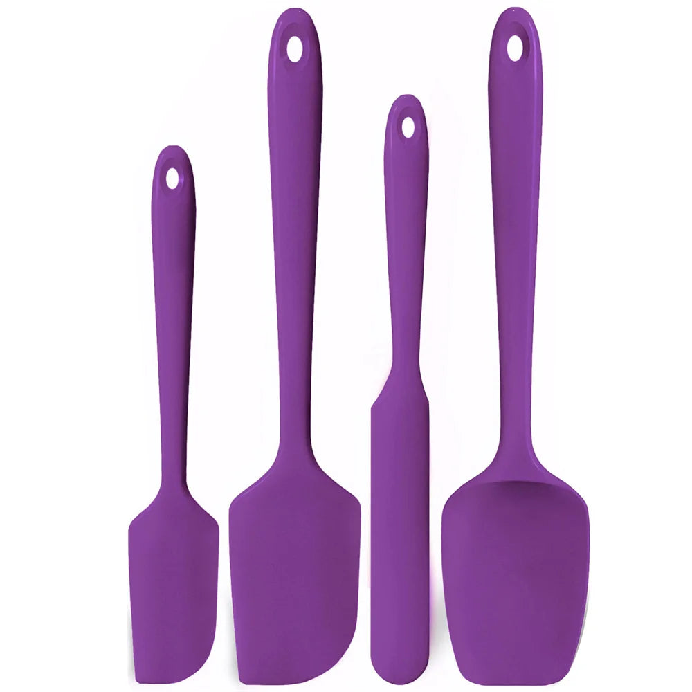 600°F Silicone Spatula Set Non-Slip Baking Tools (4pcs)