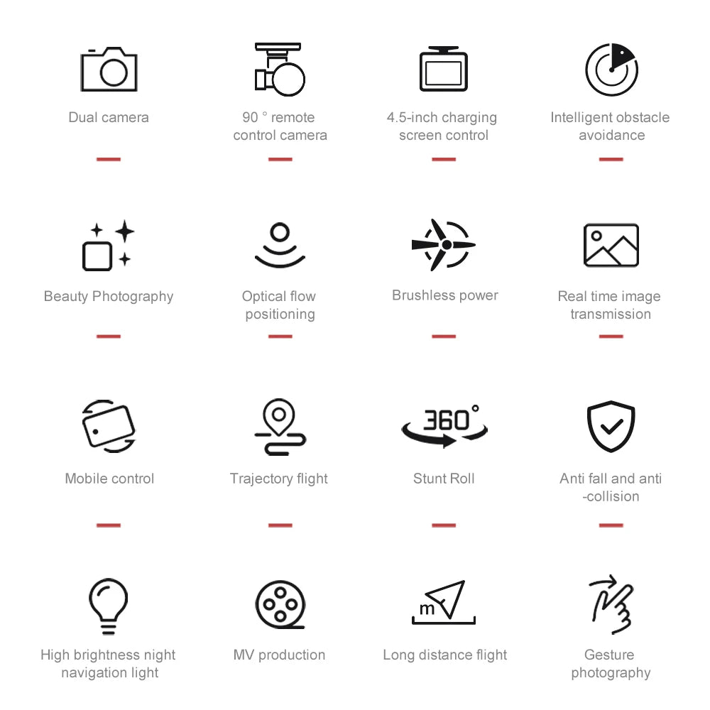 4K Dual Camera Drone – Brushless Motor w/ Screen Remote