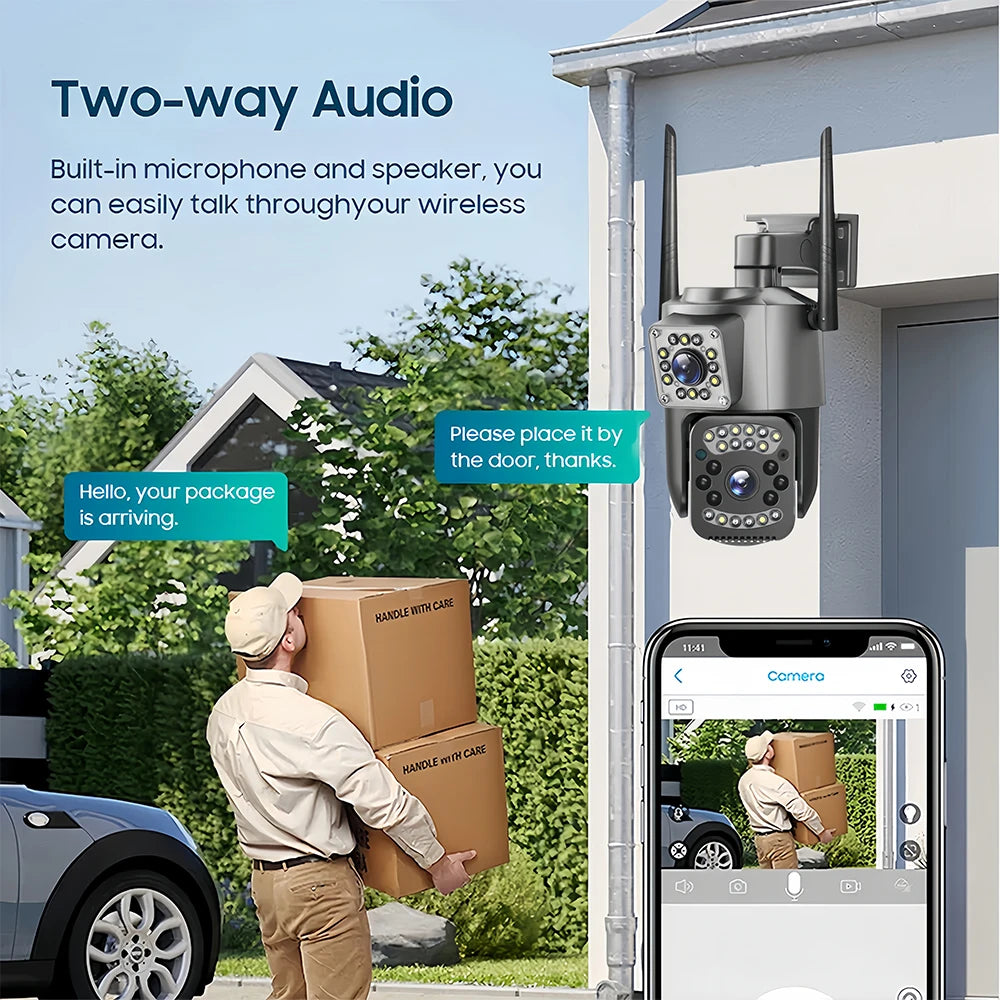 8MP 4G Dual Lens Outdoor CCTV Security Camera