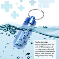 Waterproof Aluminum Pill Holder – Keychain Storage Container