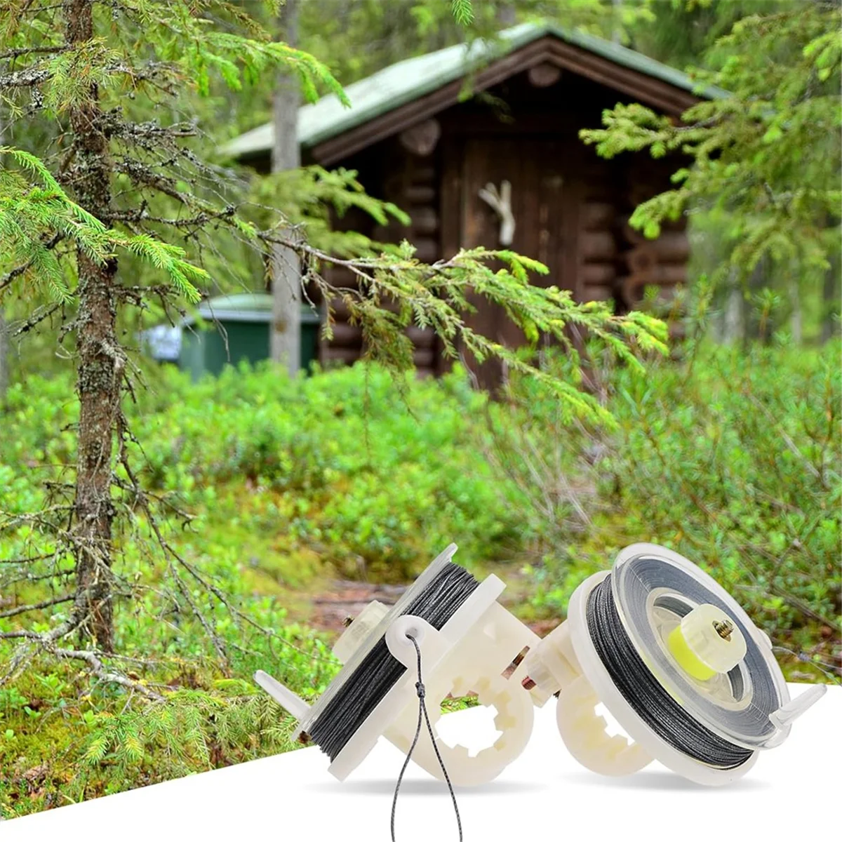 2 Pcs 85ft Trip Wire Reel for 12 Gauge Perimeter Alarms