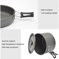 Camping Cookware Set Portable Pot & Pan for 1–7 Persons
