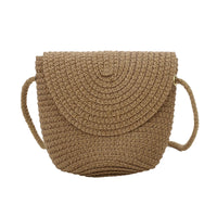 Girls’ Woven Straw Crossbody Shoulder Messenger Bag