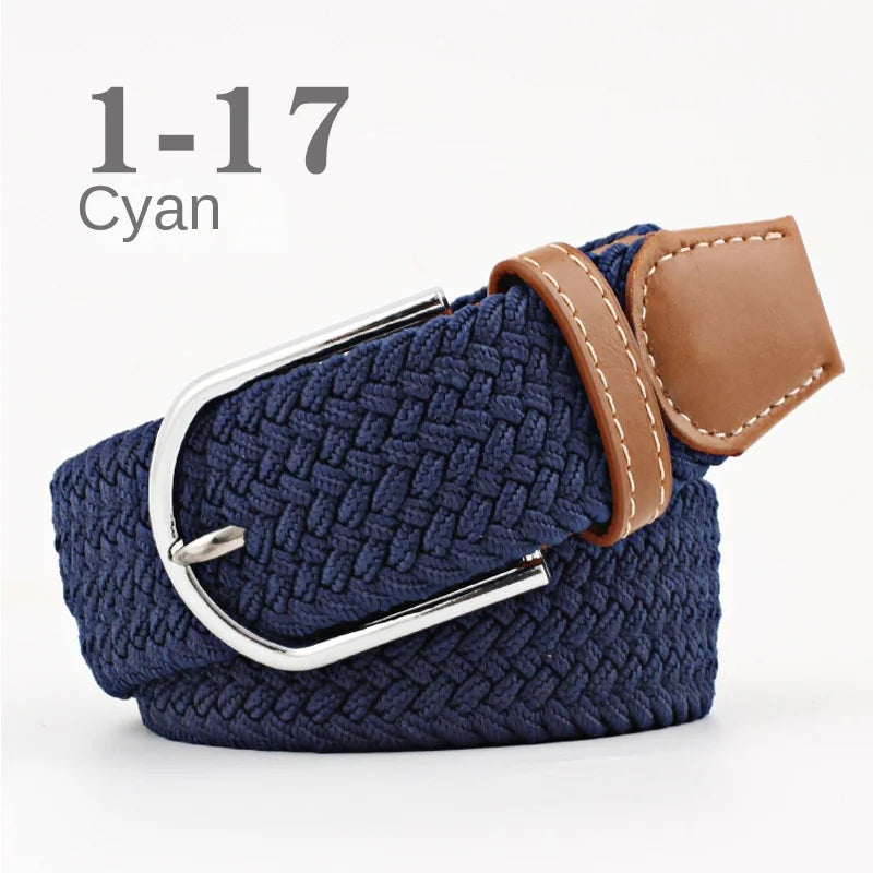 Unisex Colorful Canvas Belt – 107/120cm Casual Luxury Nylon Girdle for Men & Women