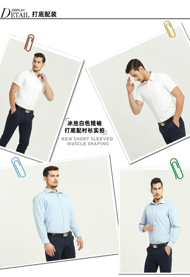 Men’s Fake Muscle Shaper Shirt Cosplay & Fitness Undershirt