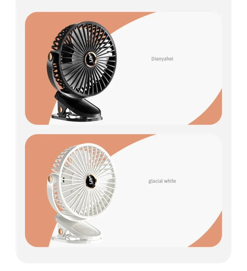 Xiaomi Youpin Clip-on Fan 5 Speed Quiet Rechargeable Desktop Portable Air Circulator Wireless Fan With LED Light Camping Home