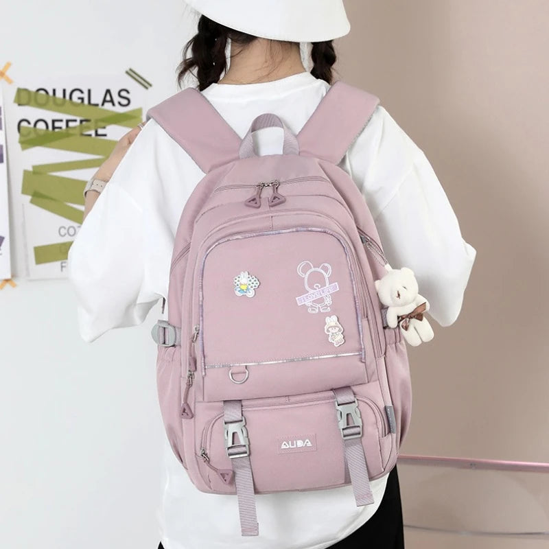 Children School Bags For Girls Large Schoolbag Kawaii Primary School Backpack Kids Book Bag Waterproof Laptop Travel Rucksack