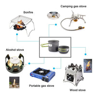 Portable Camping Cookware Set Outdoor Cooking Pot Kit