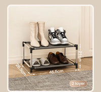 Metal Shoe Rack – Space Saving Black Shoe Storage Organizer
