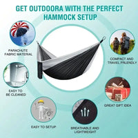 Portable Double Camping Hammock – Outdoor & Beach
