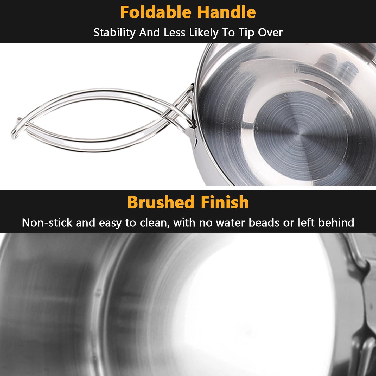 Camping Cookware Set 4–5 Person Stainless Steel Set