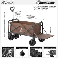 Foldable Camping Trolley – Large-Capacity Picnic Cart