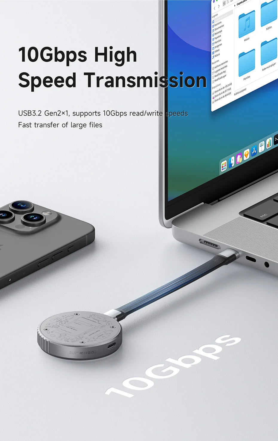 Hagibis Magnetic M.2 2230 NVMe SSD Enclosure USB-C 3.2