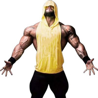 Men’s Sleeveless Hoodie – Cotton Gym Tank Top Vest