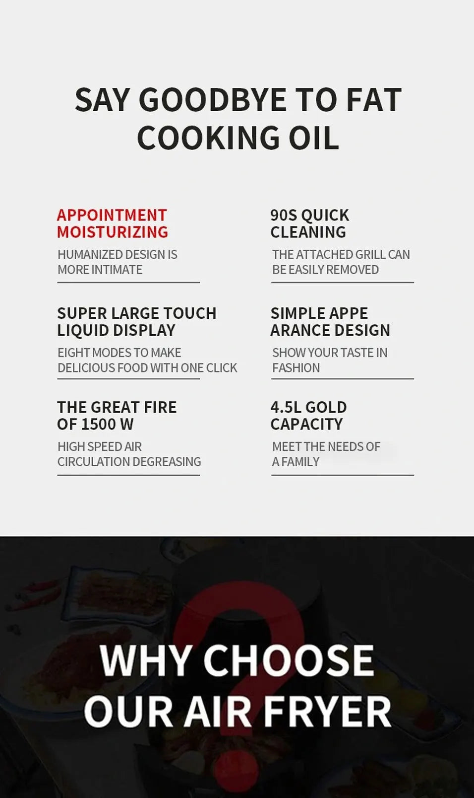 6L Air Fryer with Touch Screen