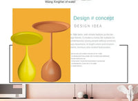 Simple Modern Wrought Iron Coffee Table Living Room Household Round Coffee Table Combination Creative Small Apartment Side Table