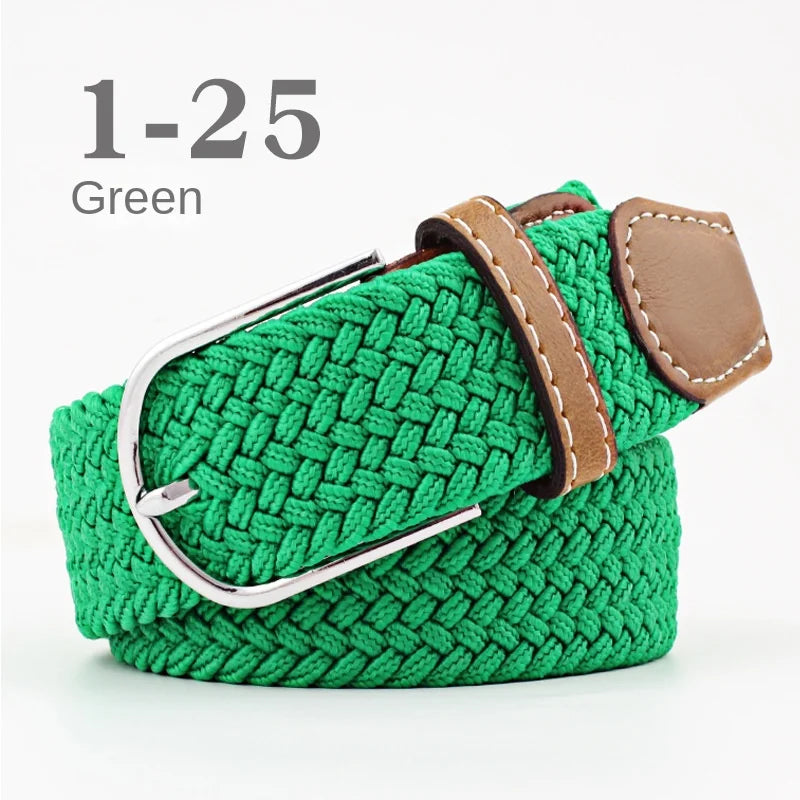 Unisex Colorful Canvas Belt – 107/120cm Casual Luxury Nylon Girdle for Men & Women