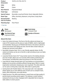 Satifur 93 inch 2-person Office Desk with Power Sockets and LED Lights,61in Computer Desk,Home Work Desk,Monitor Stands, Drawers