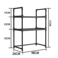 2-Tier Kitchen Microwave & Seasoning Storage Rack