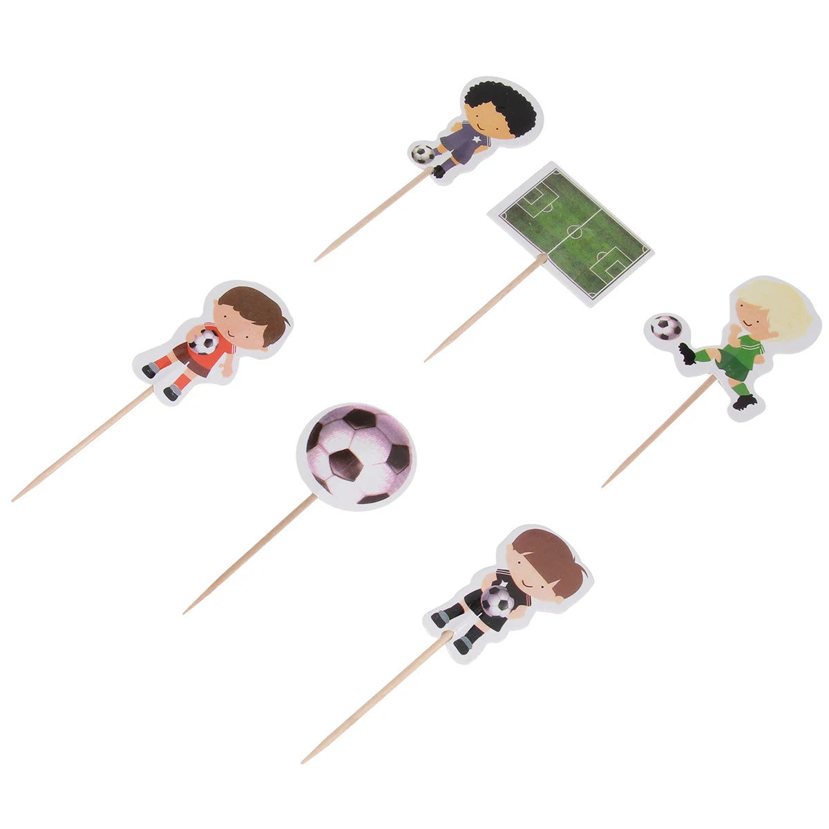 48PCS Football Cake Toppers – Sport Boy Birthday Decor