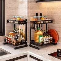 2-Layer Stainless Steel Kitchen Storage & Dish Rack