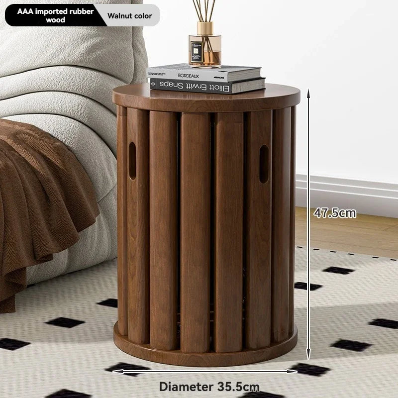 Stackable stool, modern dining table stool, natural wood, new Chinese style solid wood round stool