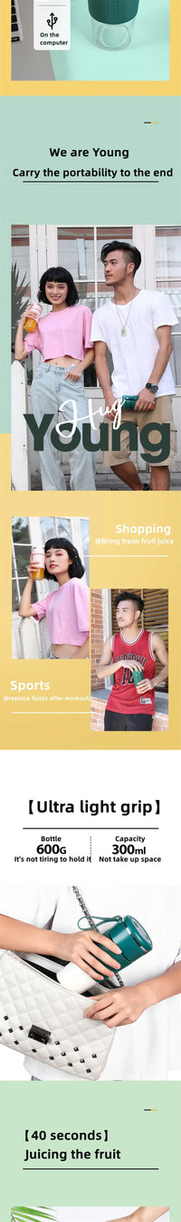 Portable Juicer Usb Rechargeable Wireless Mini Smoothie Blender Mixer Fruit Juice Maker Electric Juicer Machine Glass Cup