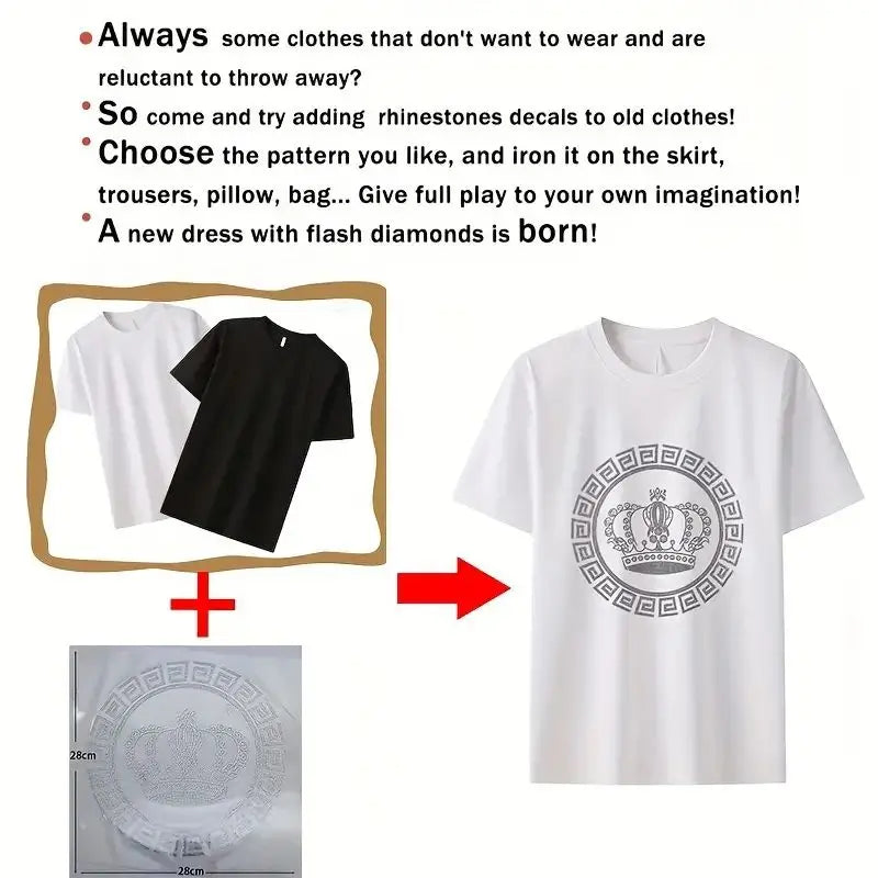 Super Flash Crown Hot Drill Rhinestone Sticker DIY