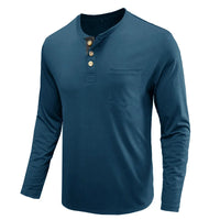 Men’s Casual Long Sleeve Elastic T-Shirt