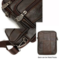 Retro Genuine Leather Men’s Crossbody Shoulder Belt Bag