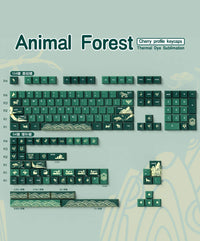 Animal Forest Green Cherry Profile Keycap Set ISO Layout