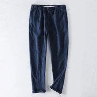 Men’s Linen Dress Pants Casual Loose Summer Trousers