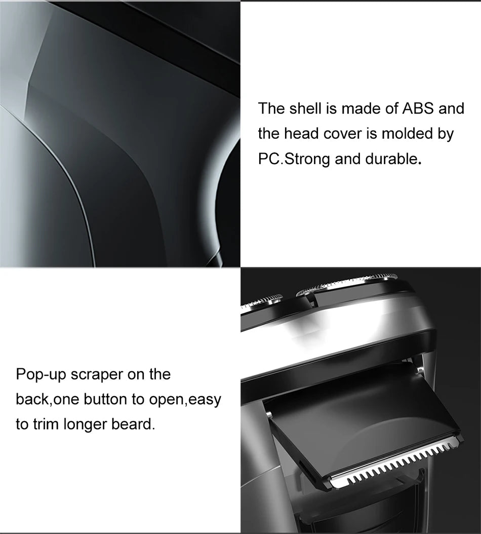 Blackstone Rotary Shaver – USB Rechargeable 3D Beard Trimmer